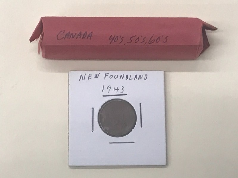 Roll Of (50) Canadian Cents 1940s...