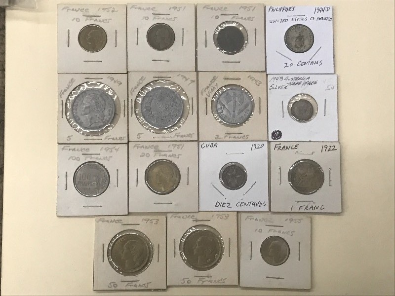 (3) Mixed Silver Cuba 1920 10 Cent...