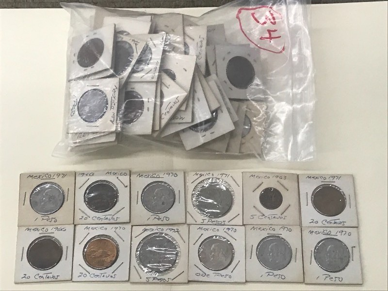 (85) Mixed Mexico Coins 5-10-20-50...
