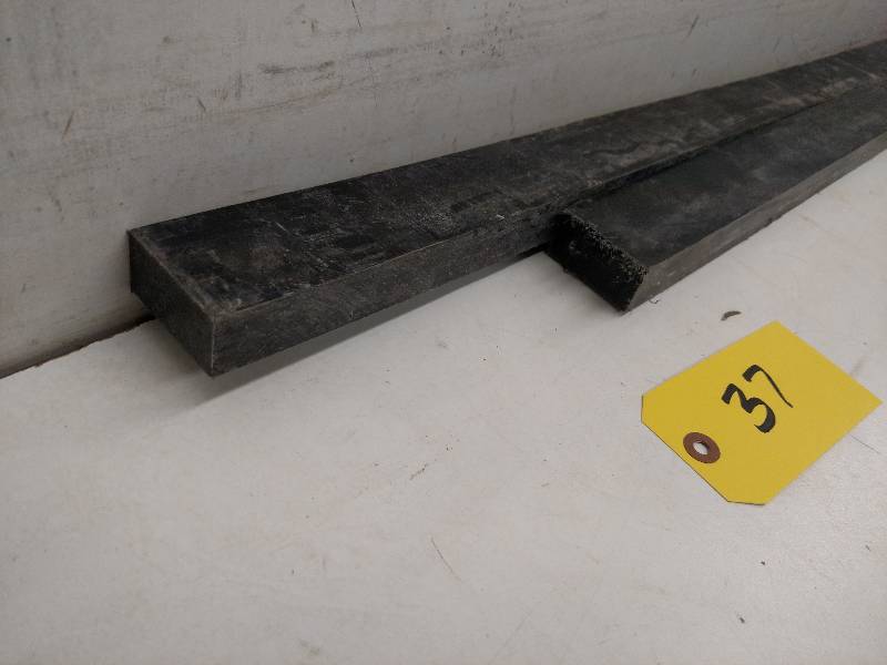 (2) Black Poly, 2 x 1 X 119.5 & ...