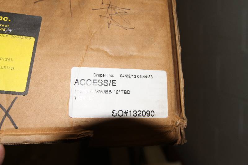 lot 12 image: Draper Access MotorizedElectric Video Projection Screen