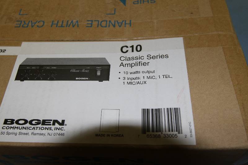 lot 14 image: New in Box Bogen C10 Professional PA Classic Audio Amplifier