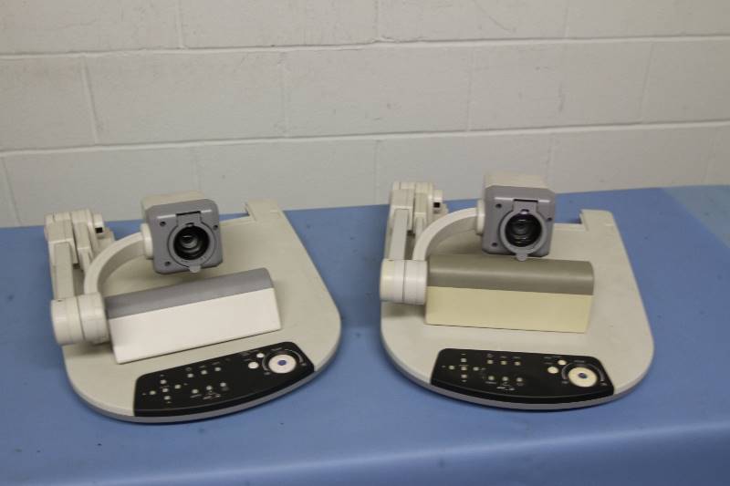 lot 60 image: Lot of Two (2) Professional PortableFolding Elmo Visual Presenter  Document Camera Units