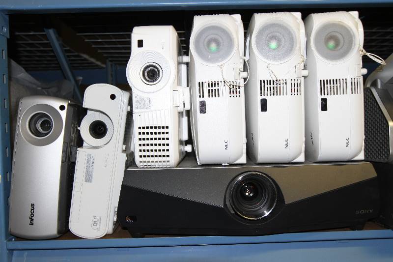 lot 49 image: Huge Lot of CommercialProfessional Miscellaneous Parts & Repair Projectors