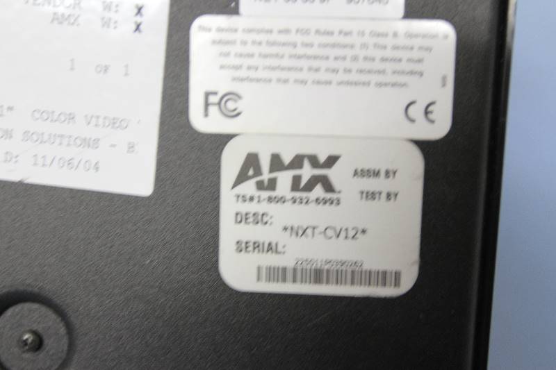 lot 80 image: AMX Audio & Video Touchscreen Control System
