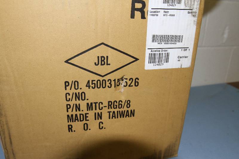 lot 88 image: New Box (Qty. 6) of JBL MTC Speaker Grilles