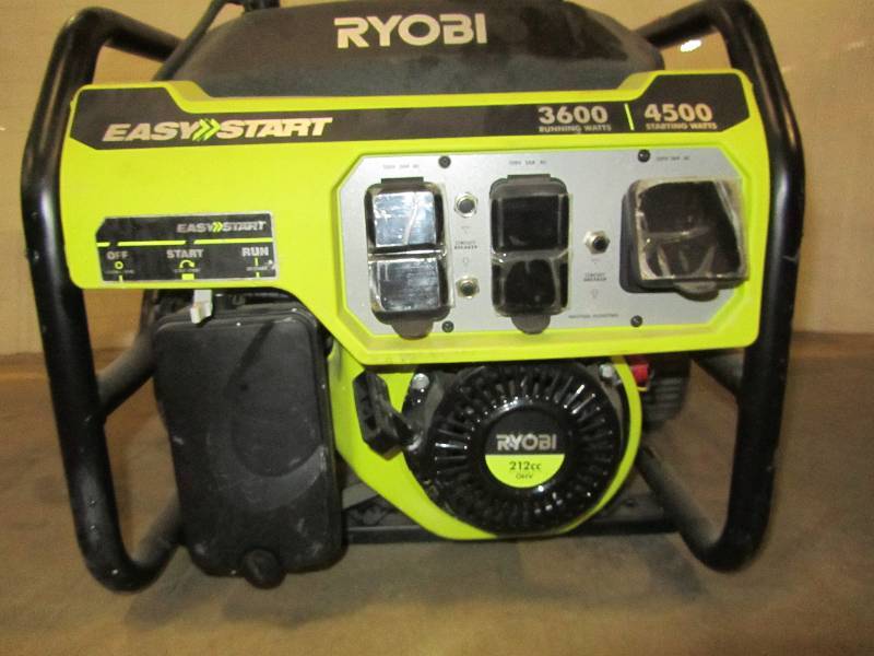 Ryobi 3600 Running Watts Generator | MN Home Outlet Damaged Power