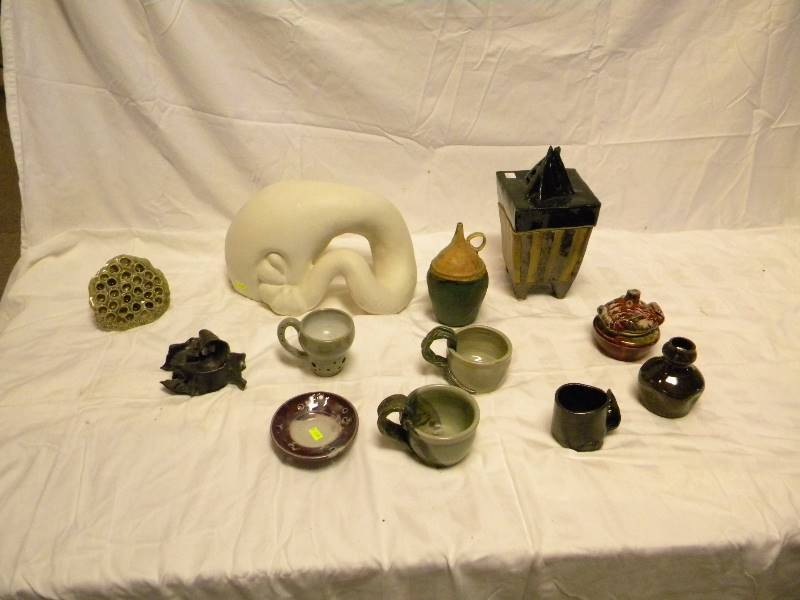 lot 80 image: Unique Pottery By Artist Jean Slattery