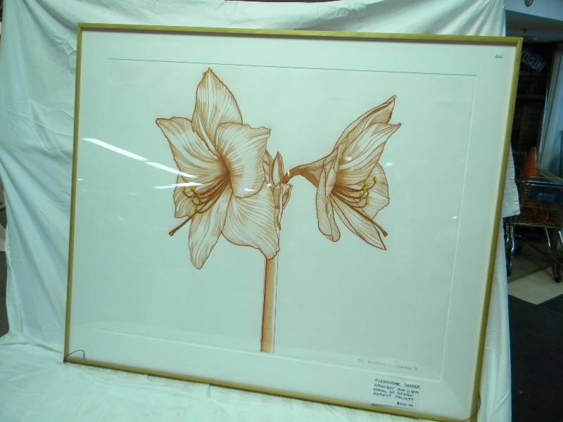 lot 125 image: Alexander Dekker Signed Floral Print