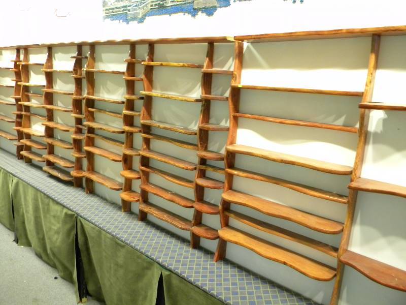 lot 149 image: Wooden Display Shelving