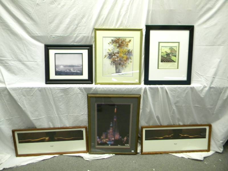 lot 173 image: Framed Art Lot