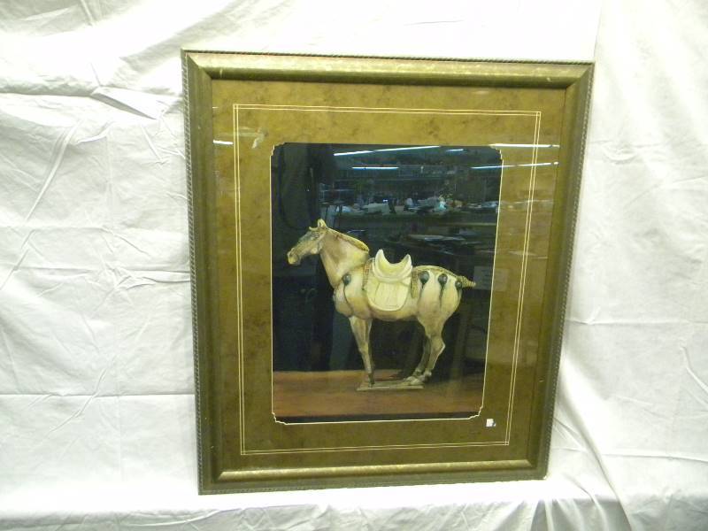 lot 174 image: Framed And Matted Asian Equestrian II