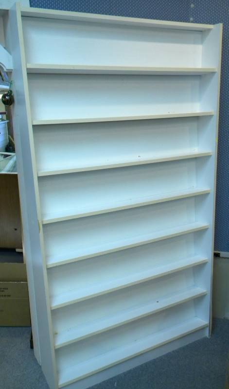 lot 213 image: Tall White Shelving Unit