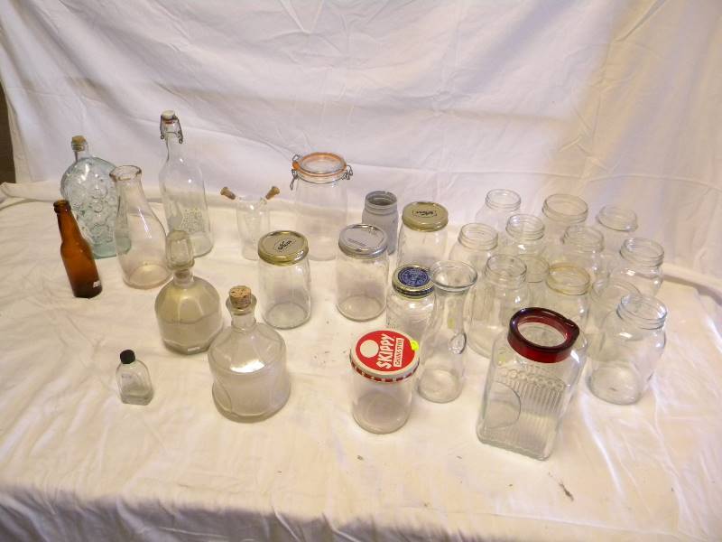 lot 232 image: Vintage And New Jars And Bottles Lot