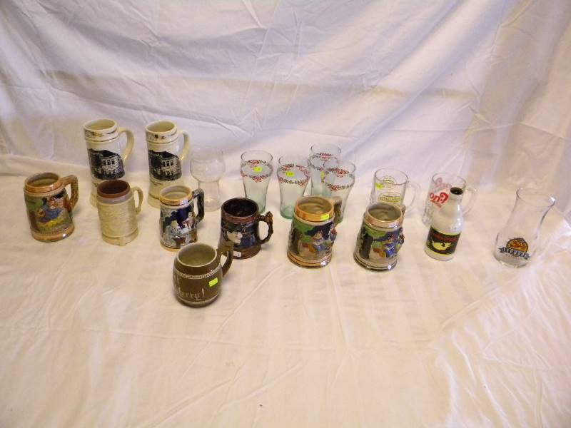 lot 238 image: Collectible Glassware Mugs and Steins Lot