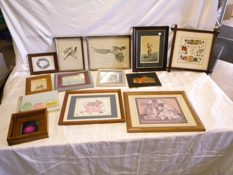 lot 244 image: Framed Art Lot