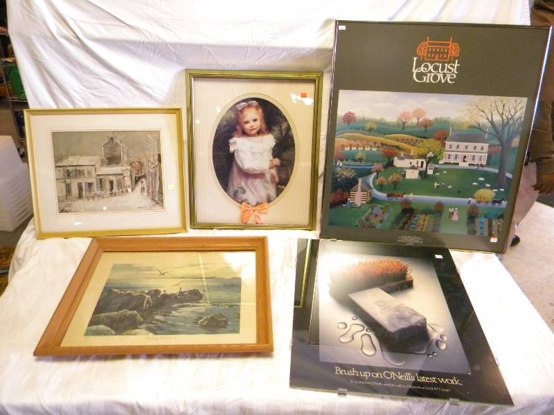 lot 247 image: Framed Art Lot