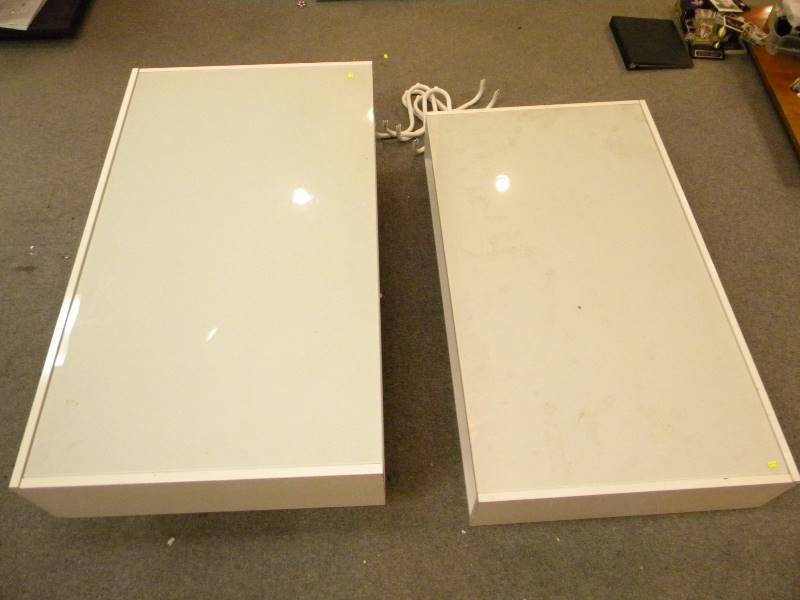 lot 252 image: IKEA Glass Top Low Profile Tables