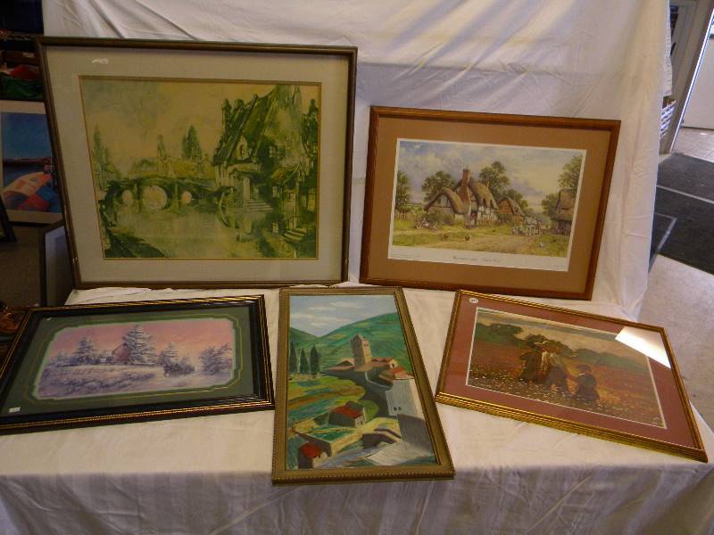 lot 350 image: Framed Art Lot