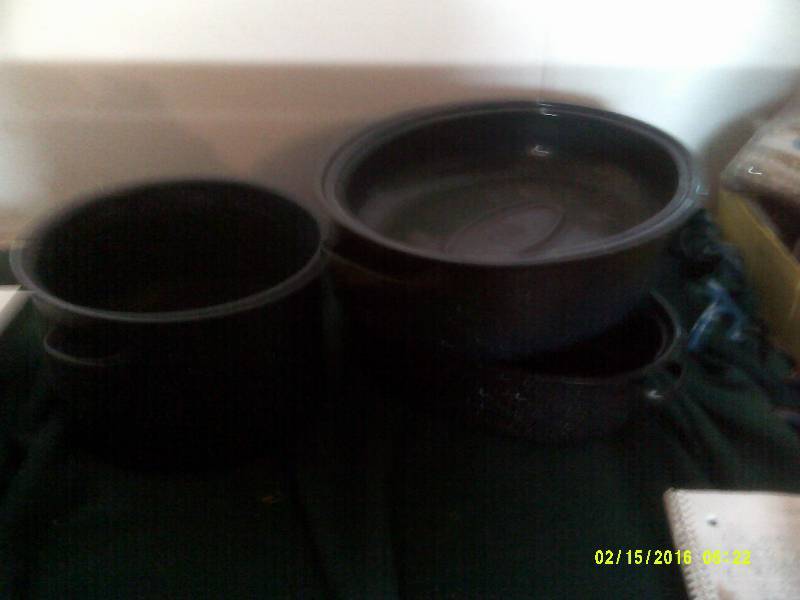 lot 13 image: 2 BLUE ROASTERS 1 BLUE CANNER
