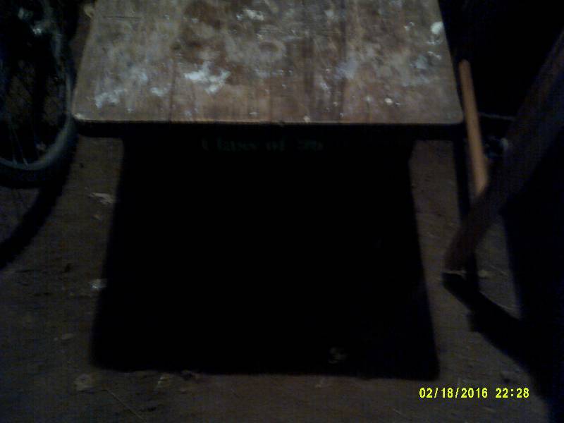 lot 24 image: VINTAGE SMALL WOOD TABLE