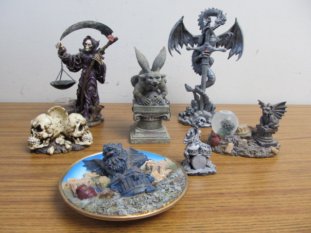 Grim Reaper Gargoyle Fantasy FigurinesStatues
