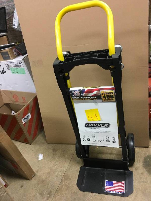 lot 43 image: Harper 400LB multi purpose dolly and cart not used