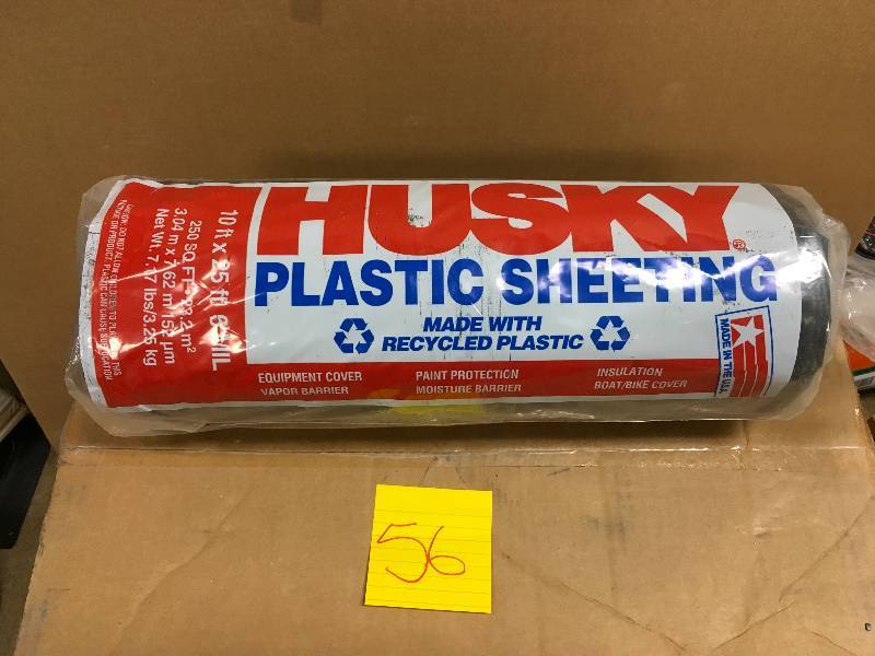 lot 56 image: Husky Plastic Sheeting new 10x25
