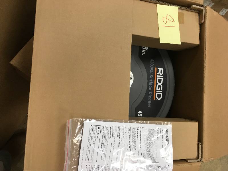 lot 81 image: Ridgid Professional 18 in. 4200 PSI Quick Connect Surface Cleaner for Gas Pressure Washers new