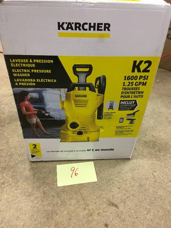 lot 96 image: Karcher K2 Car Care Kit 1600 PSI Electric Pressure Washer