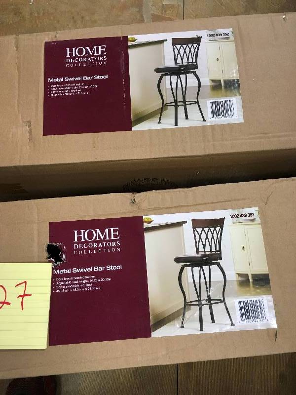 lot 127 image: Home Decorators Collection Metal Swivel Bar Stool