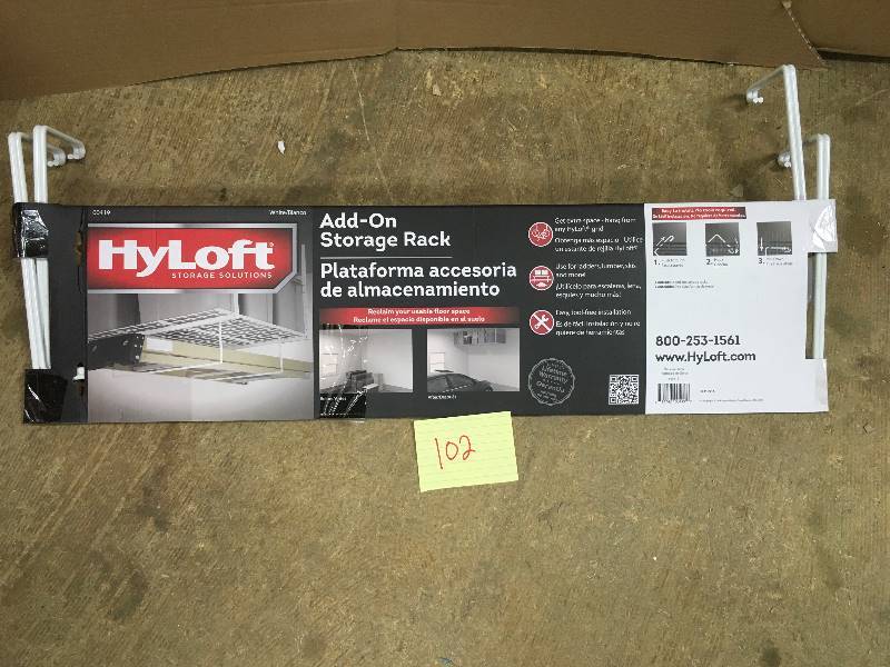 lot 102 image: HyLoft Shelving 32, 4 Steel, Add-On Storage Rack