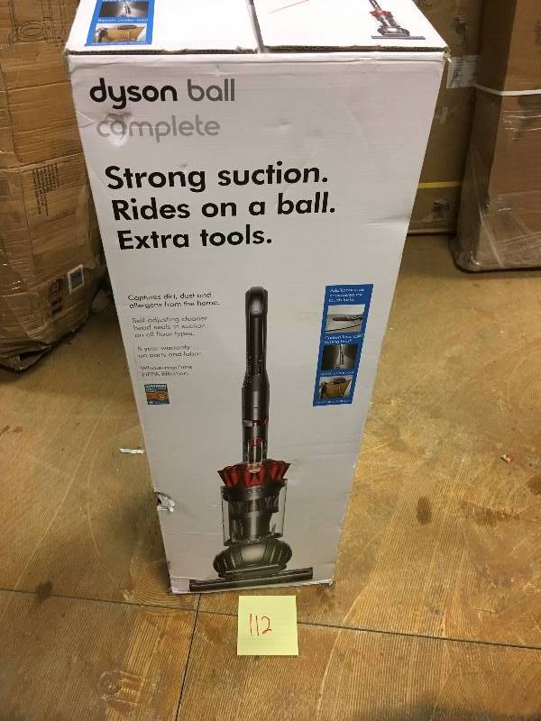 lot 112 image: Dyson Ball Complete Upright Vacuum with Extra Tools, RedsRinks