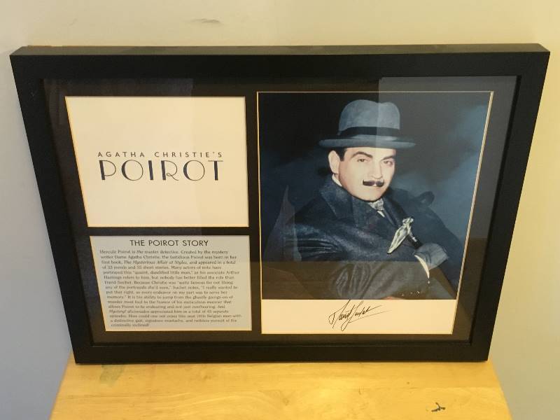 lot 41 image: Autographed Framed Photo POIROT David Suchet