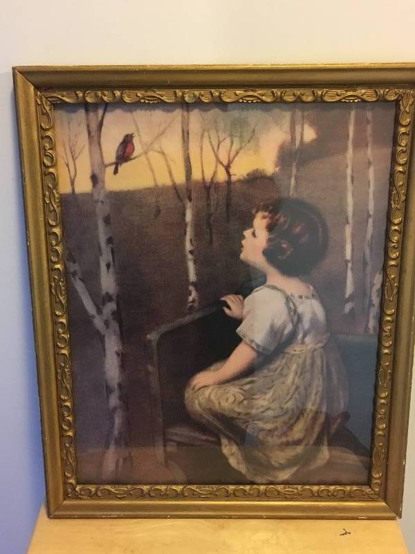 lot 45 image: Framed SPRING SONG Print