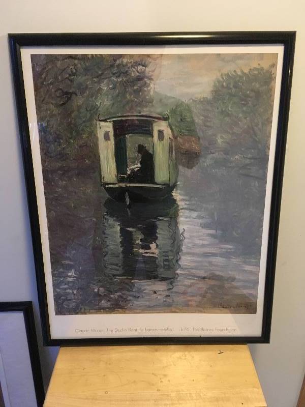 lot 46 image: Framed Print Claude Monet The Studio Boat