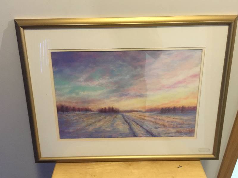 lot 55 image: Framed Original Pastel Going Home