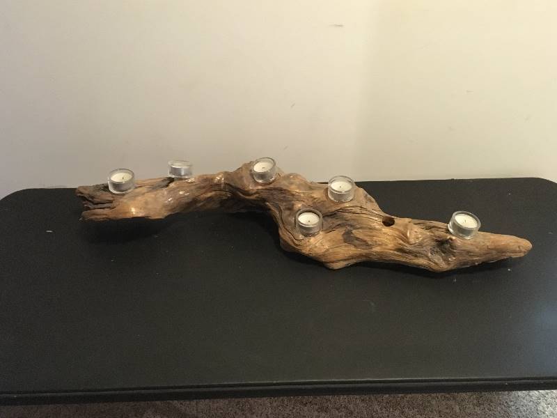 lot 60 image: Driftwood Candleholder