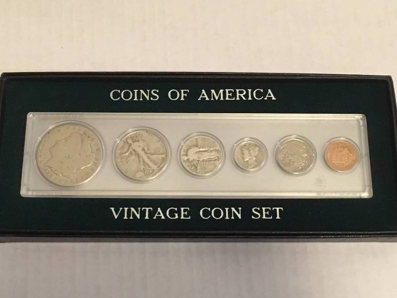 lot 6 image: Coins of America Vintage Coin Set SILVER