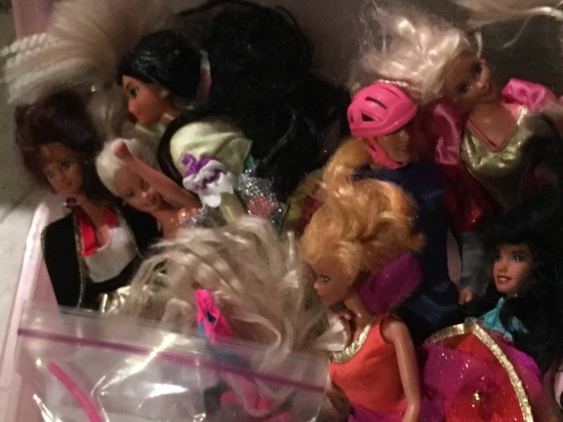 lot 156 image: Vintage Dolls , Clothes, Accessories - Barbies & more