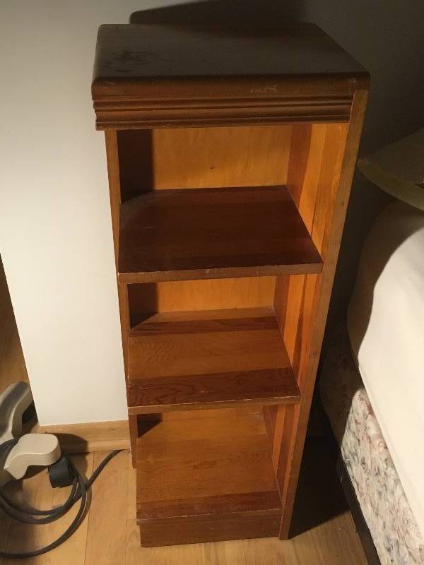 lot 193 image: Wood Nightstand  End Table