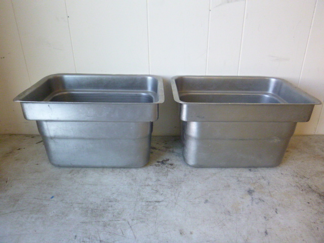 lot 26 image: 2 Stainless Steel Steam Pans