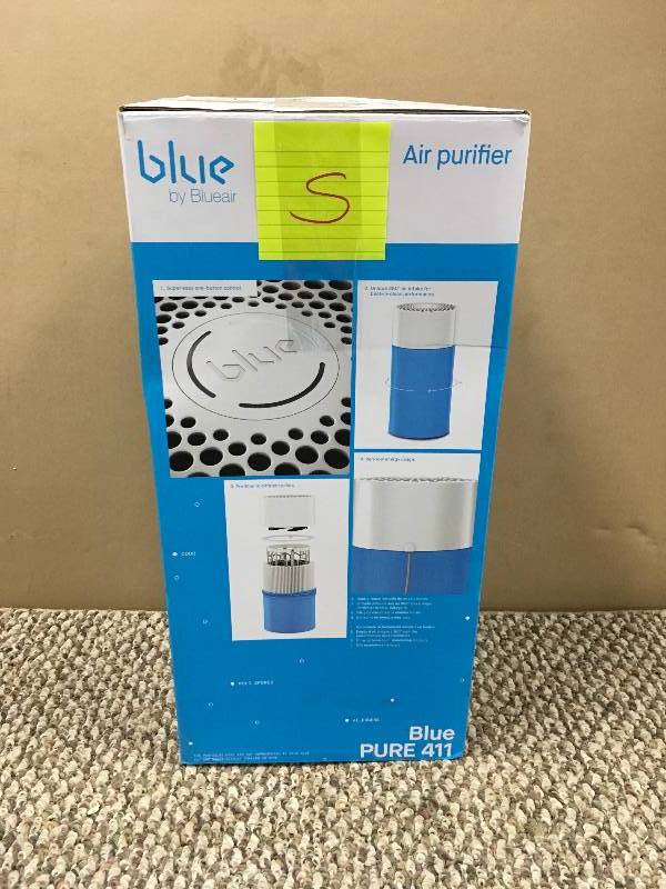 lot 5 image: Blue Pure 411 Air Purifier with Particle and Carbon Filter for Allergen and Odor Reduction not used