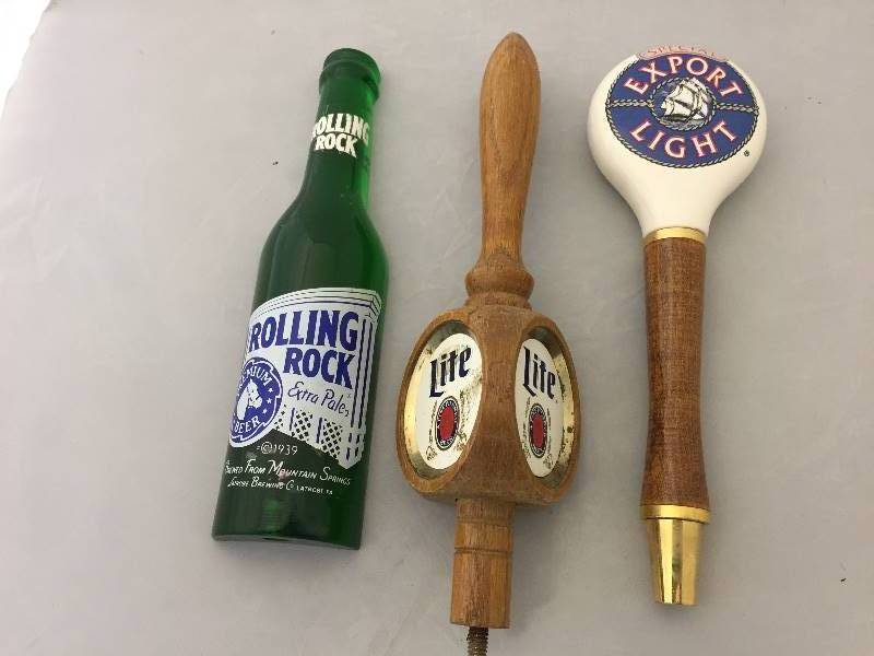 lot 19 image: Beer Tappers - Rolling Rock, Lite, Special Export Light