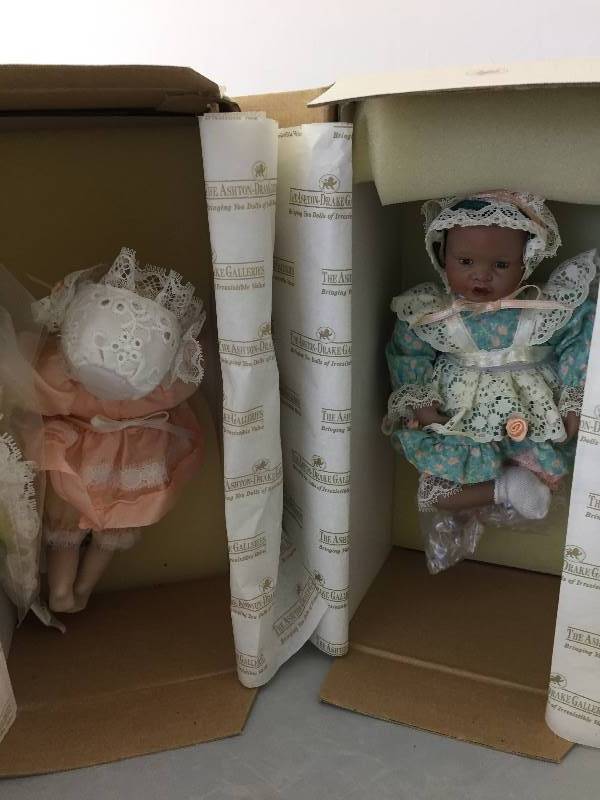 lot 45 image: Ashton Drake Porcelain Picture Perfect Babies Dolls