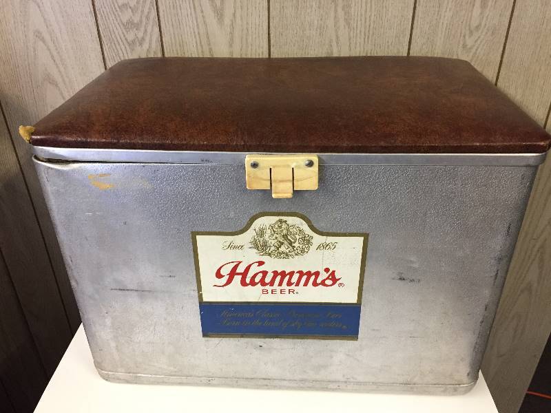 lot 1 image: Aluminum Hamms Beer Cooler