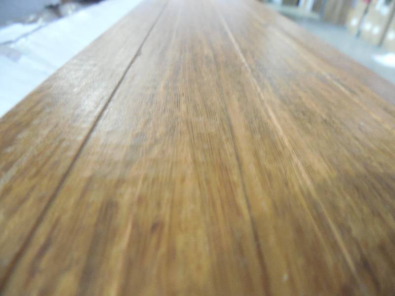 lot 1 image: Hand Scraped Strand Woven Walnut 12 in. T x 4.92 in. W x 72.83 in. L Solid Bamboo Flooring - 384 SF