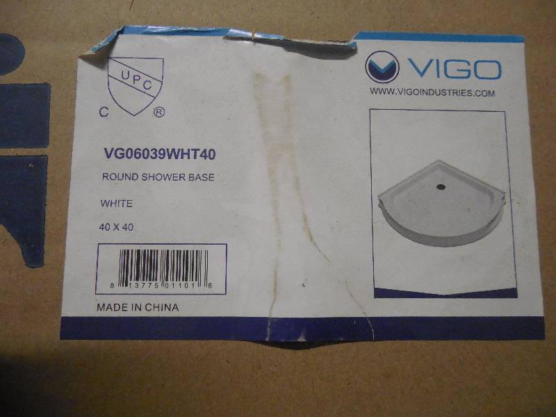 lot 41 image: VIGO Sanibel 40 in. x 40 in. Round Shower Base