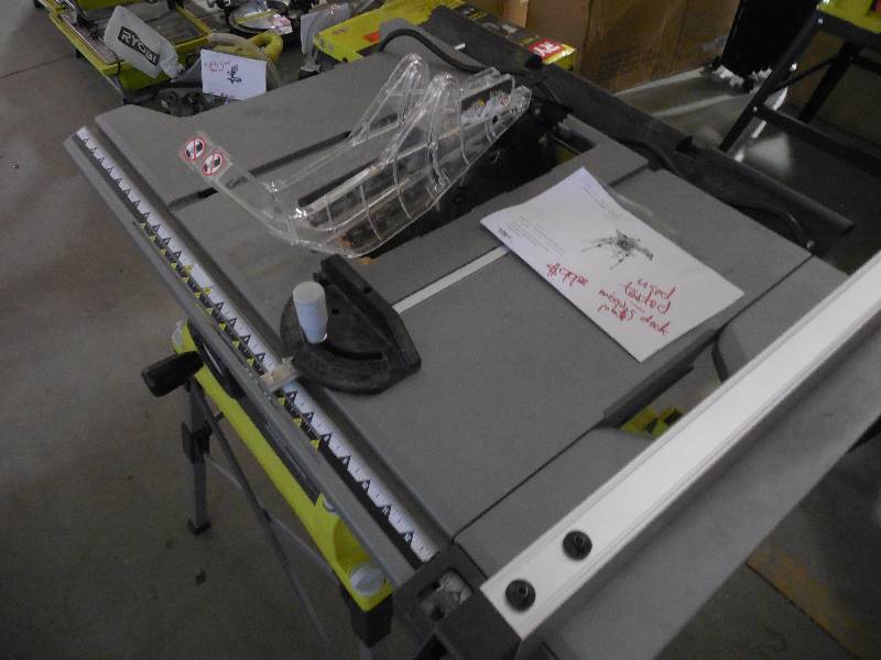 lot 76 image: Ryobi 10 in. Portable Table Saw with Quick Stand