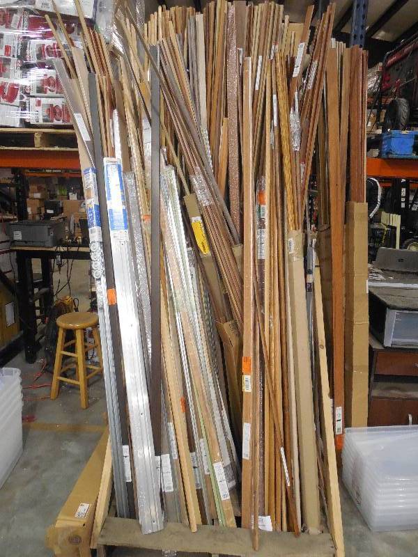 lot 96 image: HUGE PALLET LOT OF TRIM PIECES.